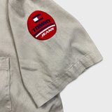 Vintage Tommy Hilfiger Shirt Mens Large Beige Tommy Jeans 90s Button Up Preppy