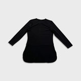 Lauren Ralph Lauren Keyhole Tunic Top Womens Small Black Long Sleeve Shirt