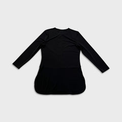 Lauren Ralph Lauren Keyhole Tunic Top Womens Small Black Long Sleeve Shirt
