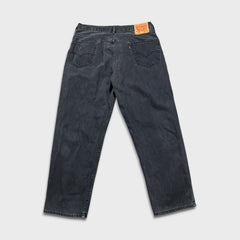 Levi's 550 Jeans Mens 36x28 Black Relaxed Fit Straight Leg Light Wash Baggy Denim Pants