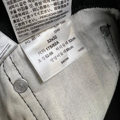 Levi's 502 Pants Mens 32x32 Black Corduroy Tapered Stretch Regular Fit Mid Rise