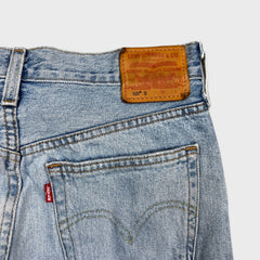 Levi's 501 S Jeans Womens 28x28 Blue Skinny Taper Leg Light Wash Faded Denim