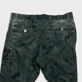 G-Star Raw Pants Mens 29x28 Green Camo Powel 3D Tapered Cuffed Cargo Trousers