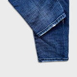 Diesel Jeans Mens 34x32 Blue Tepphar Slim Tapered Fit Medium Wash Distress Denim Pants