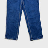 Carhartt Jeans Mens 36x32 Blue Original Dungaree Fit Workwear Baggy Denim Pants