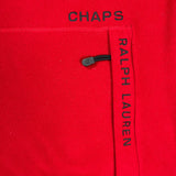 Vintage 90s Chaps Ralph Lauren Fleece Mens Large Red Hooded Pullover Jacket