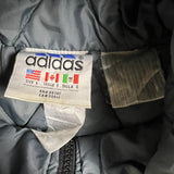 Vintage 90s Adidas Jacket Mens Large Black Essential Stripe Full Zip