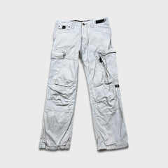 G-Star Raw 3301 Pants Mens 32x27 Gray Straight Fit Casual Utility Cargo Trousers