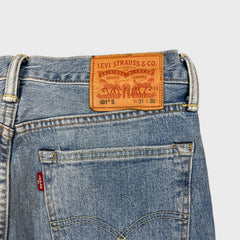 Levi's 501 S Jeans Womens 31x30 Blue Skinny Taper Leg Light Wash Faded Denim Pants