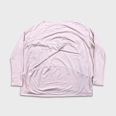 Lululemon Back In Action Long Sleeve Shirt Womens Medium Pink Relaxed Fit Yoga