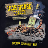 Vintage 1997 Iron Horse Saloon T Shirt Mens Medium Black USA Bike Week Pocket Tee