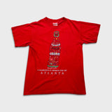 Vintage 1991 Howard Finster Coca Cola T Shirt Mens Medium Red Atlanta Folk Art Tee