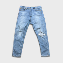 Levi's Wedgie Skinny Jeans Womens 32x26 Blue Light Wash Thrashed High Rise Denim Pants