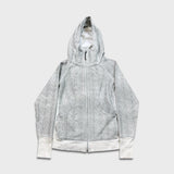 Lululemon Scuba Hoodie III Womens Size 6 White Dottie Eye Full Zip Hooded Sweater