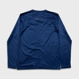 Nike Sportswear Long Sleeve Shirt Mens Medium Blue Swoosh Athletic Running Tee