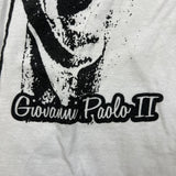 Vintage 90s Pope John Paul II T Shirt Mens Small White Screen Stars Catholic Tee