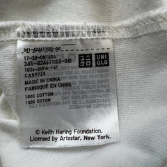 Uniqlo UT Keith Haring Art T Shirt Mens Medium White Four Panel Graphic Tee