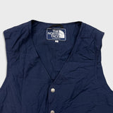 Vintage 80s The North Face Vest Mens Small Blue USA Button Up Jacket