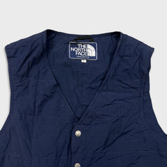 Vintage 80s The North Face Vest Mens Small Blue USA Button Up Jacket