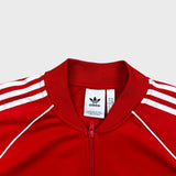 Adidas Original Track Top Mens XL Red 3 Stripe Trefoil Full Zip Tracksuit