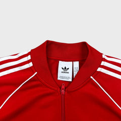 Adidas Original Track Top Mens XL Red 3 Stripe Trefoil Full Zip Tracksuit