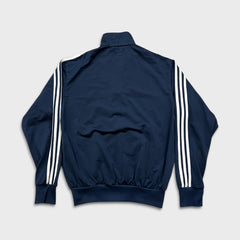 Vintage Y2K Adidas Sweatshirt Mens Medium Blue 3 Stripes Trefoil Full Zip Tracksuit Top