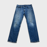 Levi's 505 Jeans Mens 34x30 Blue Regular Fit Straight Leg Medium Wash Denim Pants