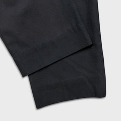 Vintage 90s Moores Dress Pants Mens 28x26 Black Straight Wool Blend Pleated Trousers