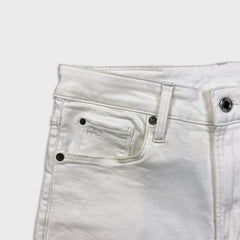 G-Star Raw Jeans Mens Size 31 White 3301 Slim Denim Shorts Taper Fit Jorts