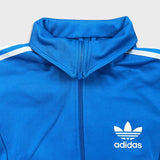 Vintage Y2K Adidas Originals Sweatshirt Mens Medium Blue 3 Stripes Full Zip Tracksuit Top