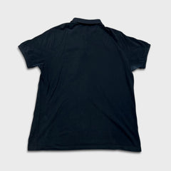 Burberry Brit Polo Shirt Mens XL Black Nova Check Tartan Preppy Tee
