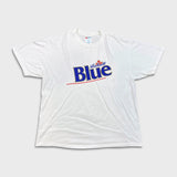 Vintage 90s Labatt Blue Draft Beer T Shirt Mens XL White USA Single Stitch Tee