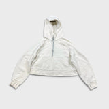 Lululemon Scuba Oversized 1/2 Zip Hoodie Womens Medium White Hooded Sweater