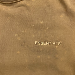 Fear of God Essentials T Shirt Mens Medium Brown Bleach Stained Faded Washed Tee