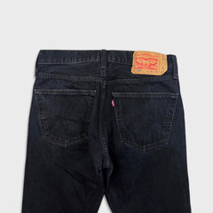 Levi's 501 Jeans Mens 32x30 Black Original Straight Leg Dark Wash Denim Pants