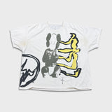 Travis Scott Cactus Jack + Kaws For Fragment T Shirt Mens 2XL White AOP Tee