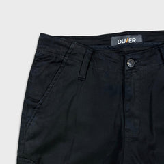 DU/ER Pants Mens 30x32 Black Live Free Tactical Utility Cargo Stretch Cinch Hem