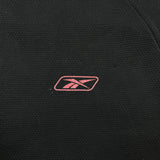 Vintage Y2K Reebok Sweatshirt Mens Small Black 1/4 Zip Training Activewear Pullover