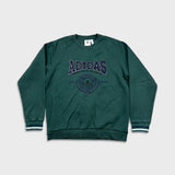 Adidas Originals Sweatshirt Mens Medium Green Crest Logo Pullover Crewneck