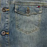 Vintage 90s Tommy Hilfiger Denim Jacket Womens XS Blue Western Trucker