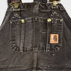 Vintage Carhartt Overalls Mens 40x30 Brown Duck Bib Double Knee Carpenter Workwear
