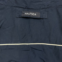 Nautica Jacket Mens XL Blue Full Zip Spell Out Logo Heavy Coat Outdoor