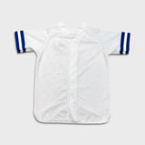 Vintage 90s Labatt Blue Light Baseball Jersey Mens Large White Mesh Button Up Promo