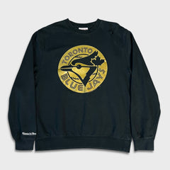 Mitchell & Ness Toronto Blue Jays Sweatshirt Mens Large Black MLB Baseball