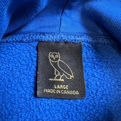 October's Very Own Collegiate Hoodie Mens Medium Blue Same City Same Friends OVO Hooded Sweater