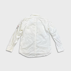 2010 Diesel KRAFT WIRED 10% Shirt Mens Small White Military Workwear Utility