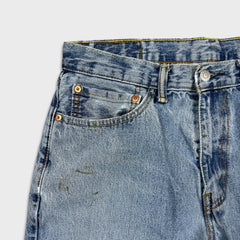 Levi's 505 Jeans Mens 34x30 Blue Regular Fit Straight Leg Light Wash Denim Pants