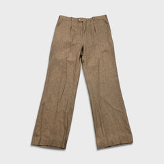Vintage 90s Levi’s Strauss Dress Pants Mens 32x32 Brown Pleated Wool Blend Trouser