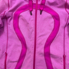 Lululemon In Stride Jacket Paris Pink Womens Size 6 Full Zip Sports Athletic