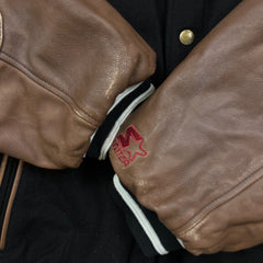 Vintage 90s Pro Line Starter San Francisco 49ers Leather Jacket Mens XL Black NFL Football Letterman Varsity